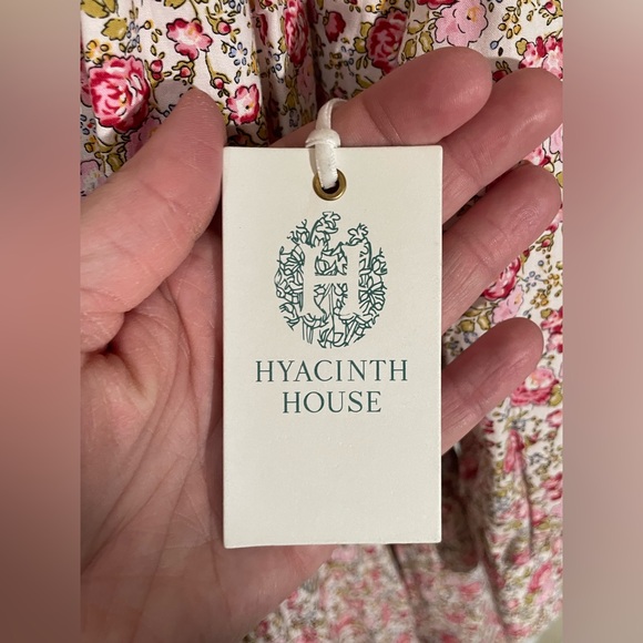 Hyacinth House Dress Tuckernuck Small New Floral Square Neck Preppy NWT - Picture 4 of 10